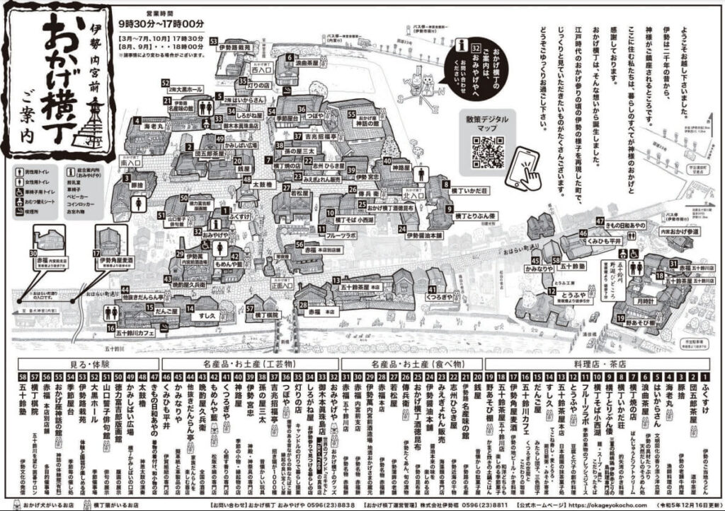 おかげ横丁の地図の画像です