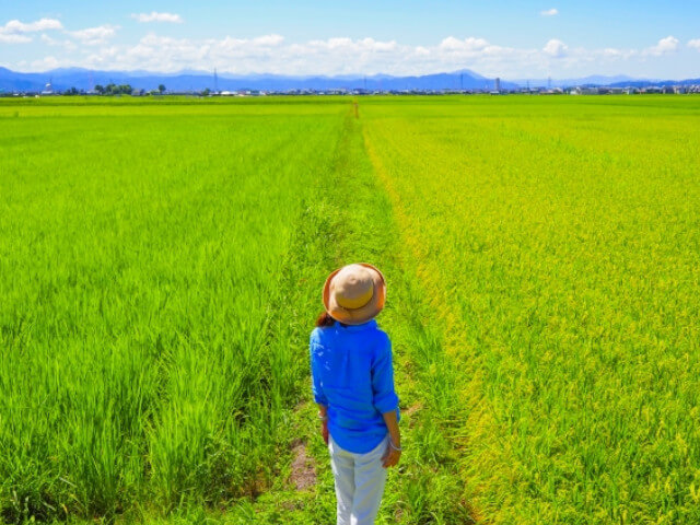 スローライフへの第一歩を踏み出すところをイメージした画像です。